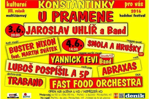 Přijďte na 12. ročník hudebního festivalu v Konstantinkách