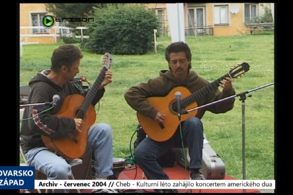 2004 – Cheb: Kulturní léto zahájilo koncertem amerického dua (TV Západ)