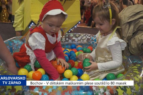 Bochov: V dětském maškarním plese soutěžilo 80 masek (TV Západ)