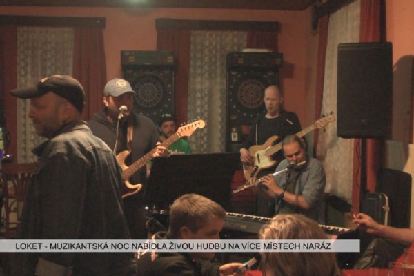 Loket: Muzikantská noc nabídla živou hudbu na více místech naráz (TV Západ)