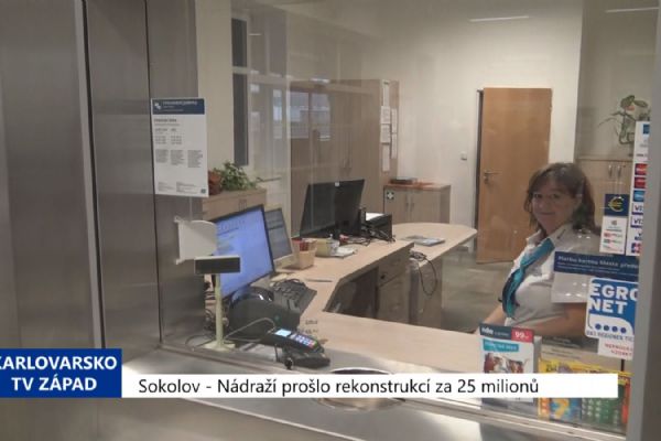 Sokolov: Nádraží prošlo rekonstrukcí za 25 milionů (TV Západ)