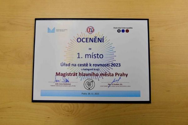 V soutěži Úřad na cestě k rovnosti zvítězil opět pražský magistrát