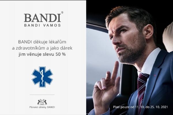 Majitel značky BANDI děkuje zdravotníkům a věnuje jim dárek ve formě slevy 50 procent