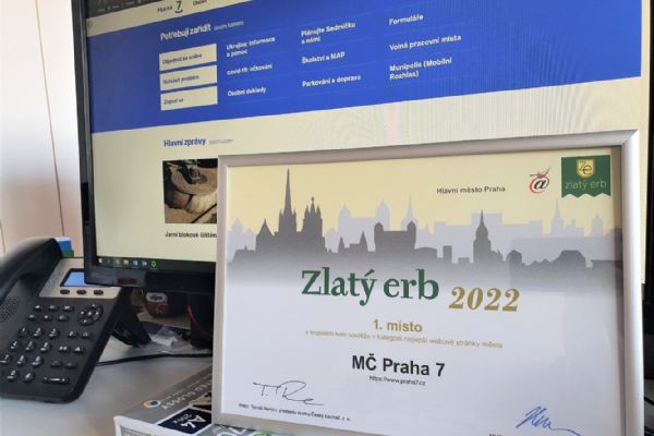 Praha 7 získala ocenění za nejlepší webové stránky