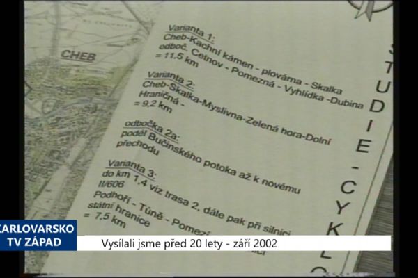 2002 – Cheb: Příprava cyklostezky do Marktredwitz (TV Západ)