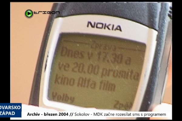 2004 – Sokolov: MDK začne rozesílat sms s programem (TV Západ)