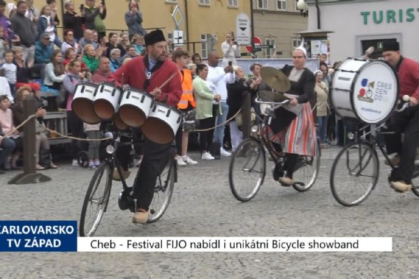 Cheb: Festival FIJO nabídl i unikátní Bicycle showband (TV Západ)
