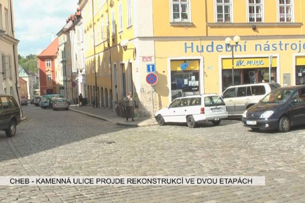Cheb: Kamenná ulice projde rekonstrukcí ve dvou etapách (TV Západ)