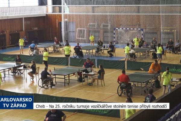 Cheb: Na 25. ročníku turnaje vozíčkářů ve stolním tenise přibyli rozhodčí (TV Západ)