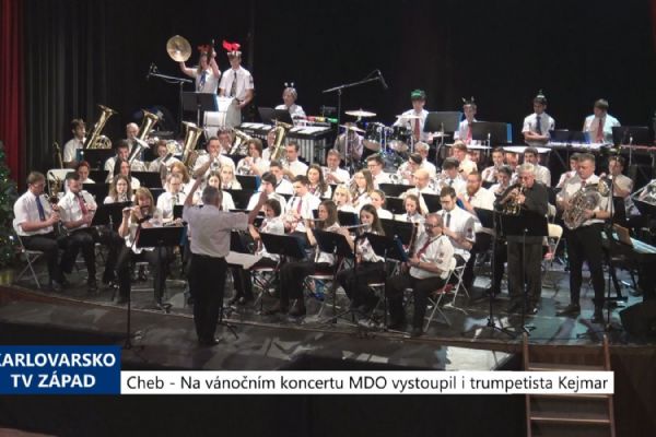 Cheb: Na vánočním koncertu MDO vystoupil i trumpetista Kejmar (TV Západ)