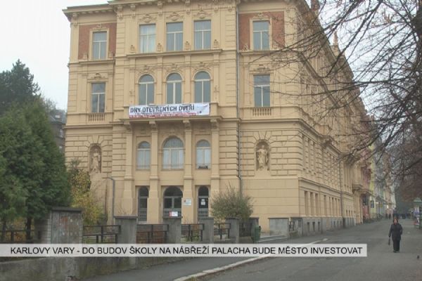 Karlovy Vary: Do budov školy na nábřeží J. Palacha bude město investovat (TV Západ)