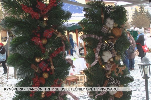 Kynšperk: Vánoční trhy se uskutečnily opět v pivovaru (TV Západ)