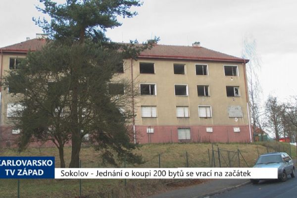 Sokolov: Jednání o koupi 200 bytů se vrací na začátek (TV Západ)