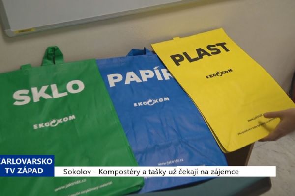 Sokolov: Kompostéry a tašky už čekají na zájemce (TV Západ)