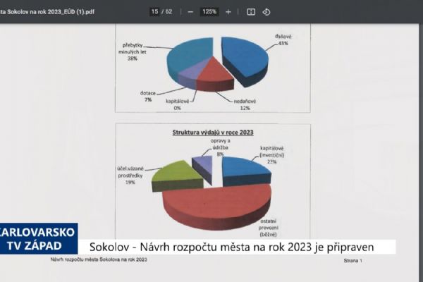 Sokolov: Návrh rozpočtu města na rok 2023 je připraven (TV Západ)