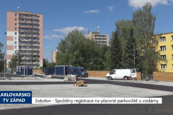 Sokolov: Spuštěny registrace na placené parkoviště u vodárny (TV Západ)