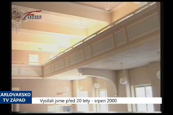 2000 – Cheb: Město upraví dva koncertní sály (TV Západ)