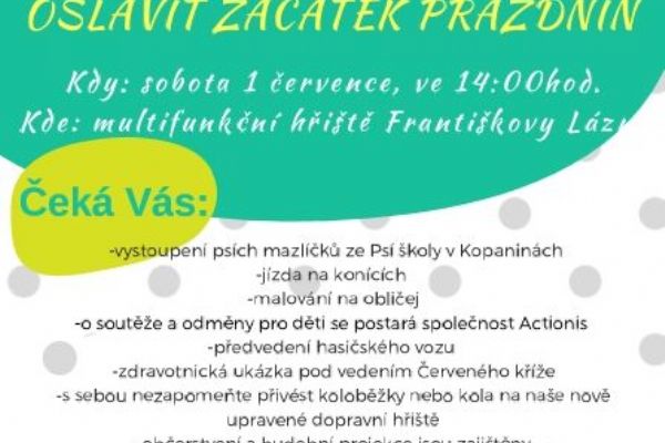 Františkovy Lázně: Město zítra přivítá prázdniny