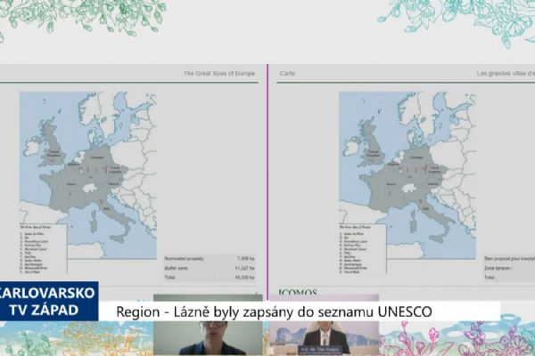 Region: Lázně byly zapsány do seznamu UNESCO (TV Západ)	