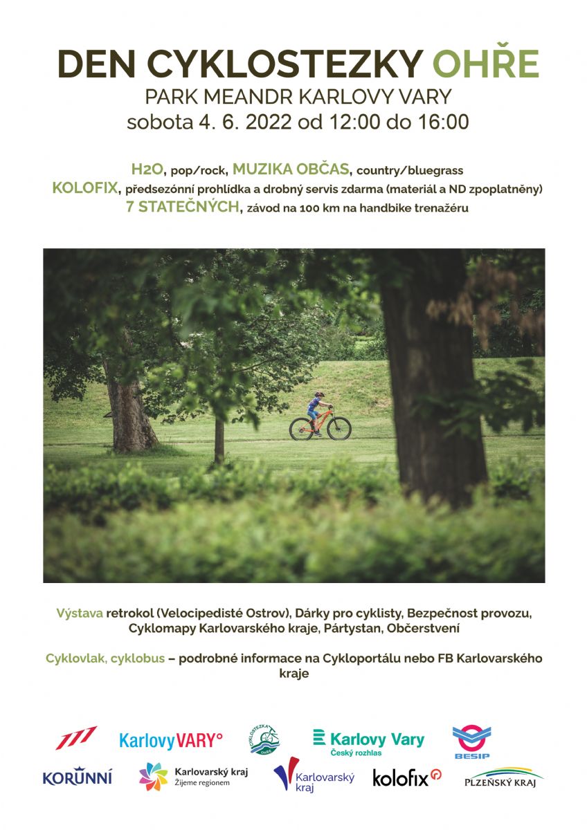 Karlovy Vary: Slavte s námi Den Cyklostezky Ohře 2022