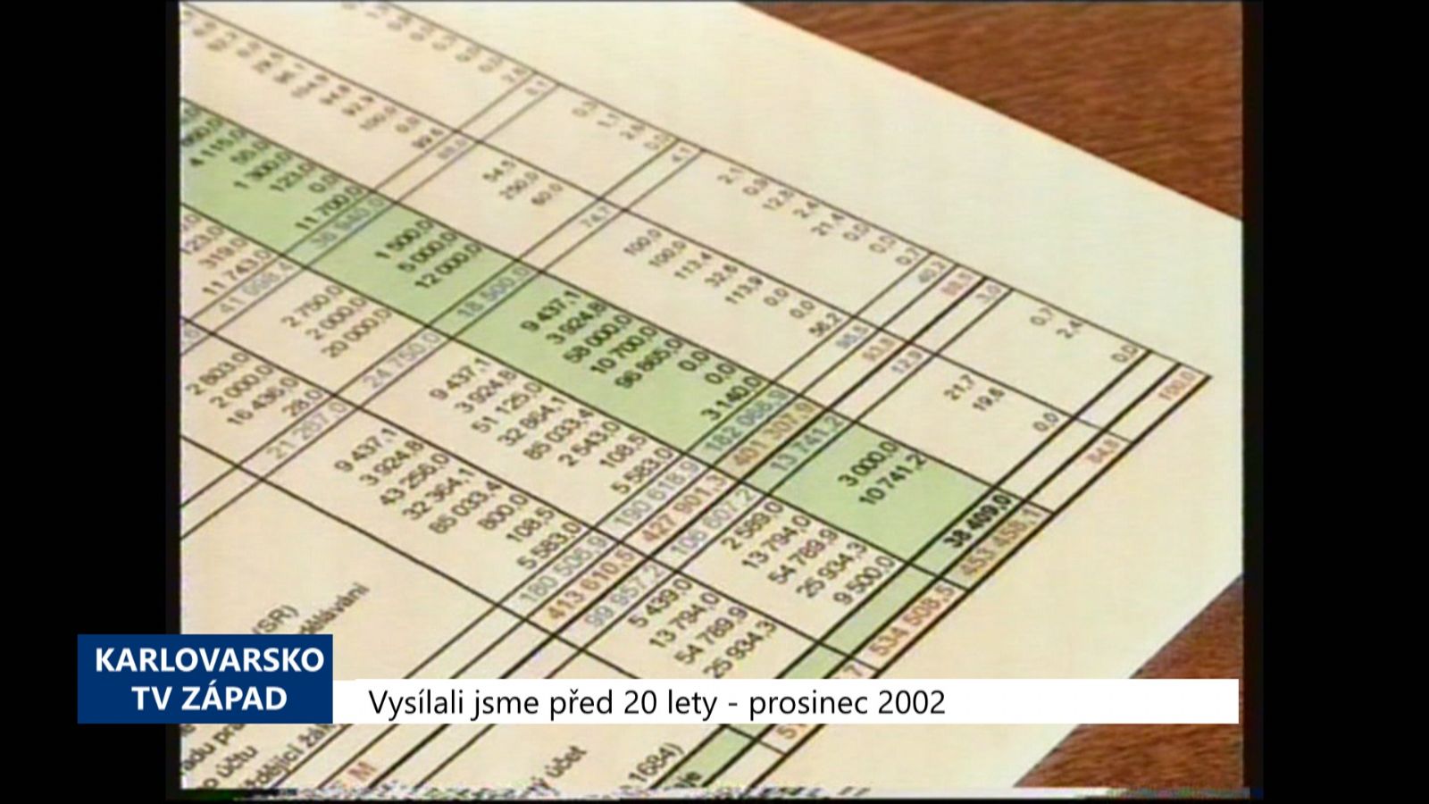 2002 – Sokolov: V rozpočtu výrazně narostou mandatorní výdaje (TV Západ)