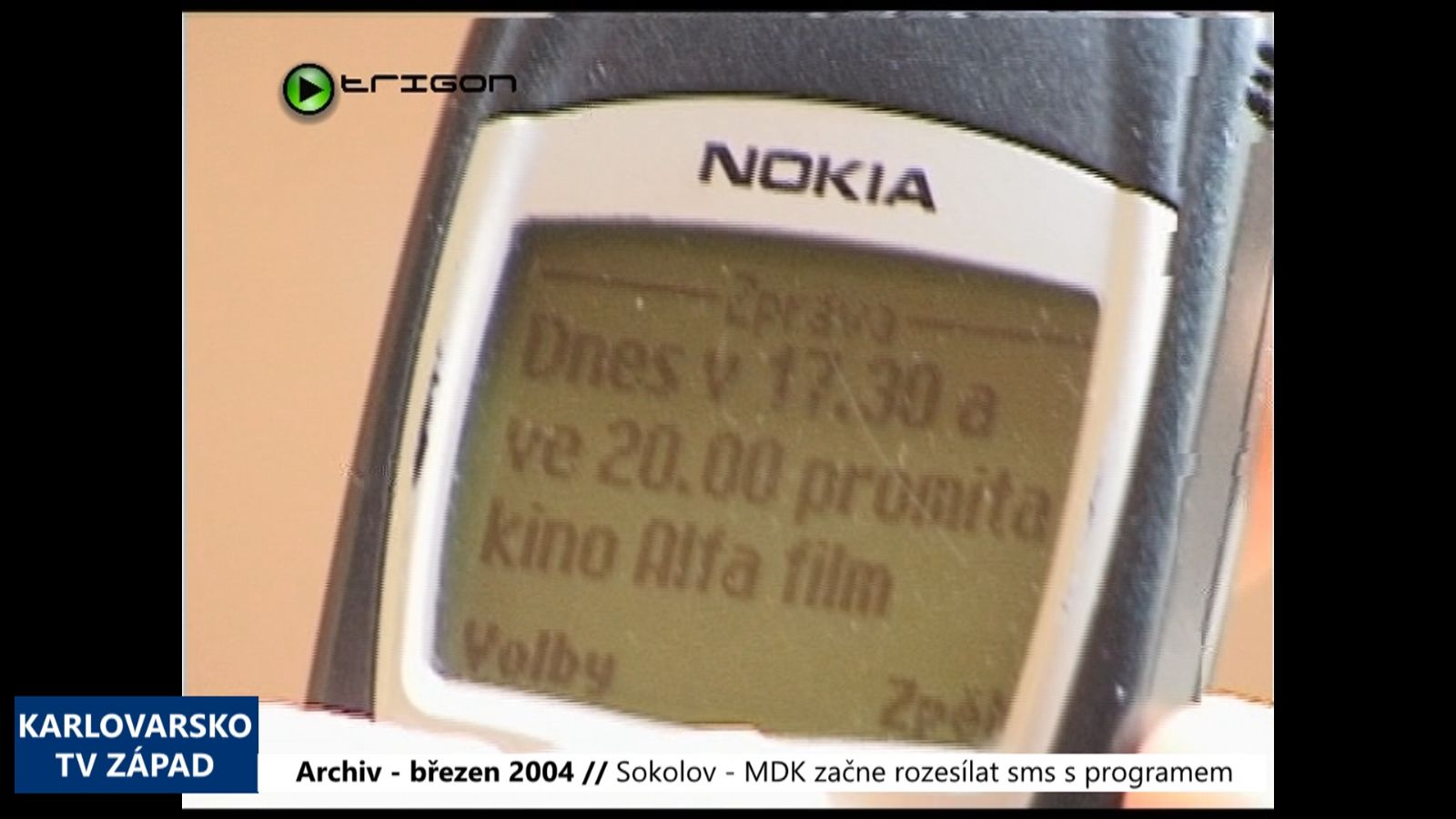 2004 – Sokolov: MDK začne rozesílat sms s programem (TV Západ)