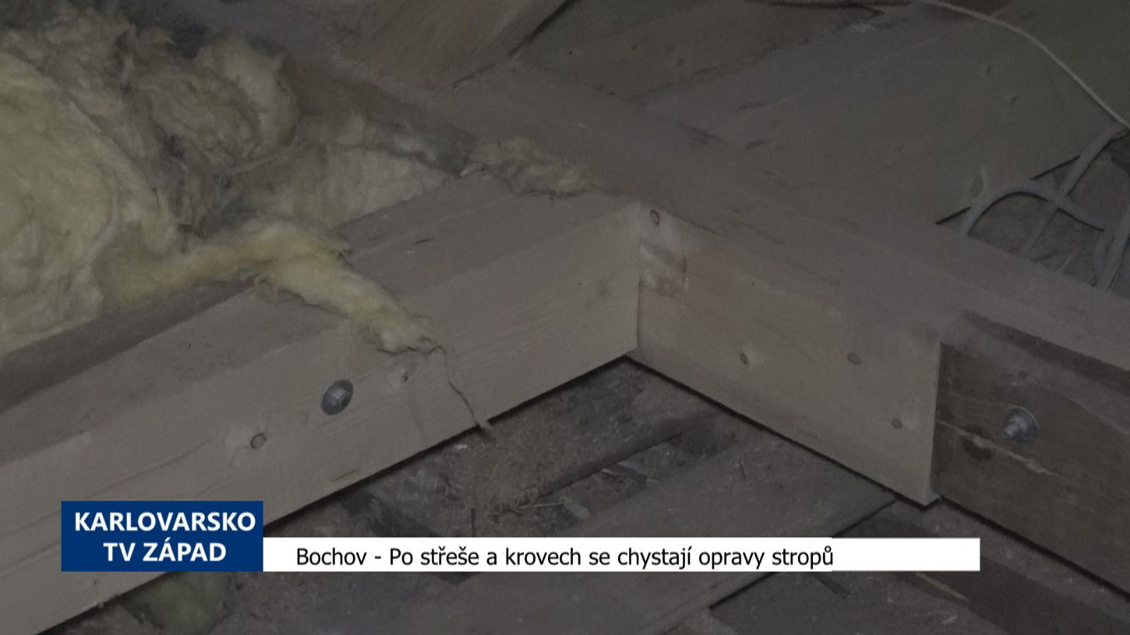 Bochov: Po střeše a krovech se chystají opravy stropů (TV Západ)