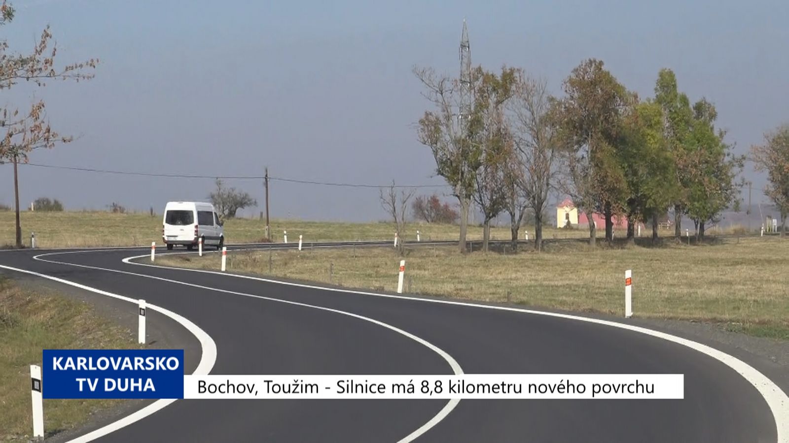 Bochov, Toužim: Silnice má 8,8 km nového povrchu (TV Západ)