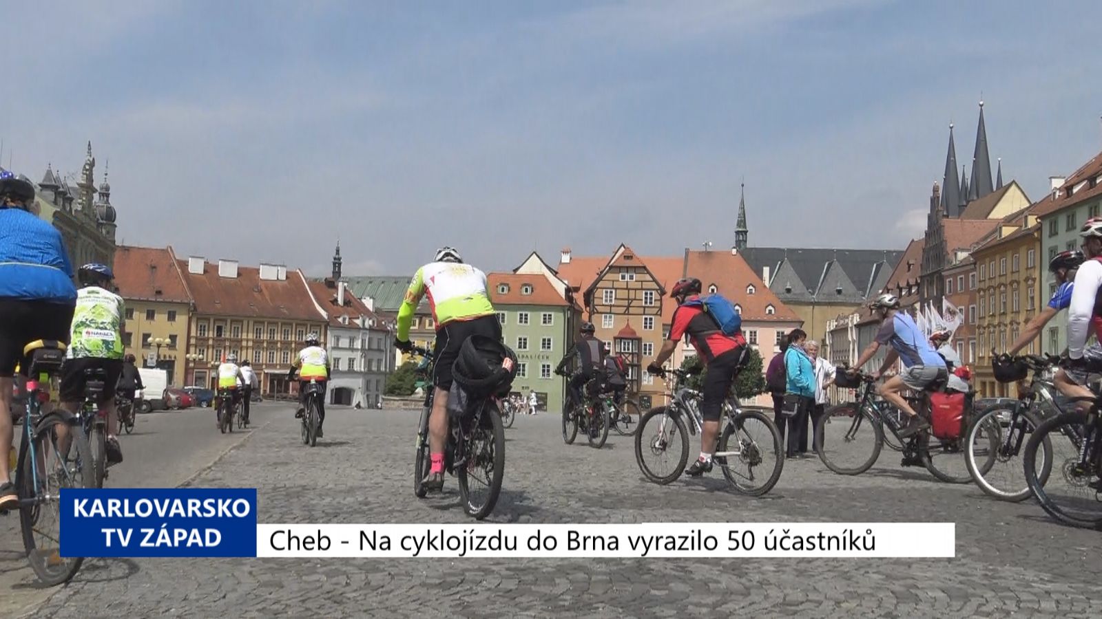 Cheb: Na cyklojízdu do Brna vyrazilo 50 účastníků (TV Západ)