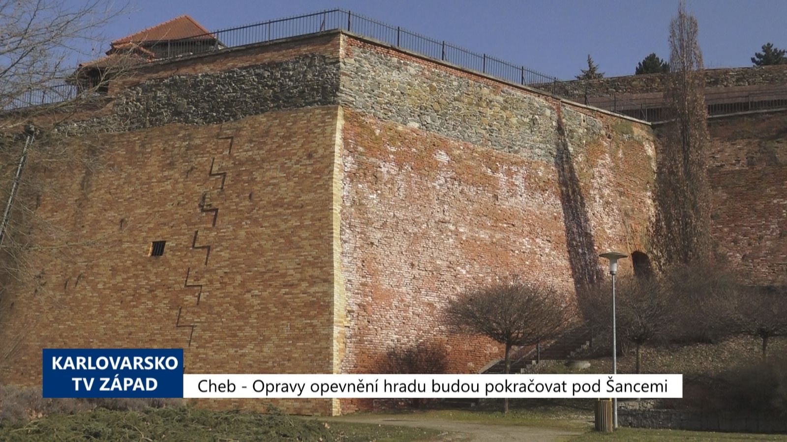 Cheb: Opravy opevnění hradu budou pokračovat pod Šancemi (TV Západ)