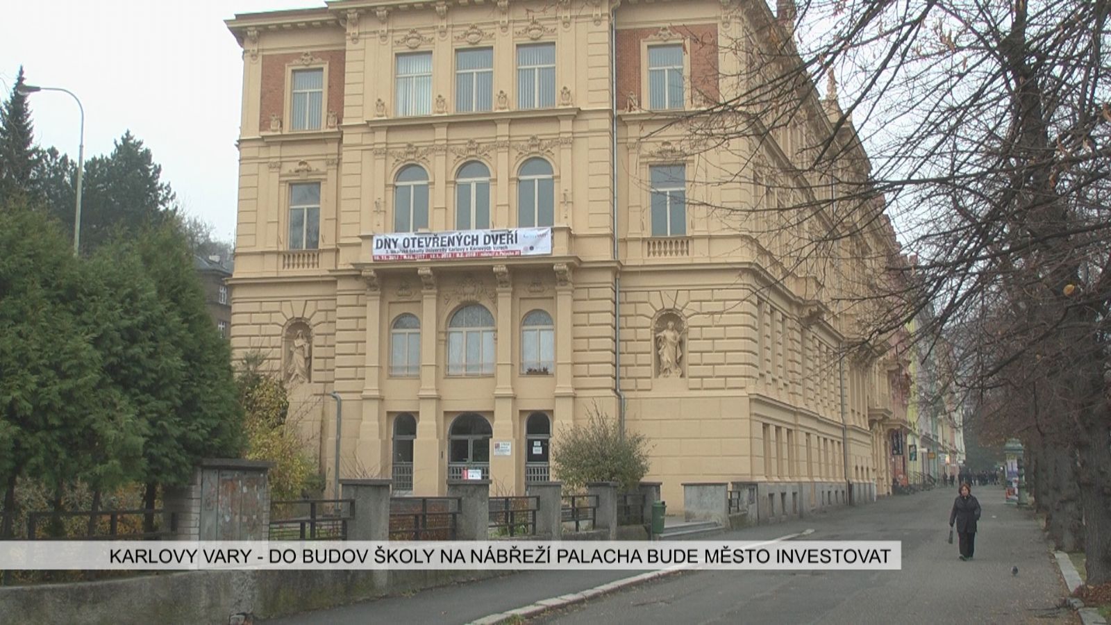 Karlovy Vary: Do budov školy na nábřeží J. Palacha bude město investovat (TV Západ)