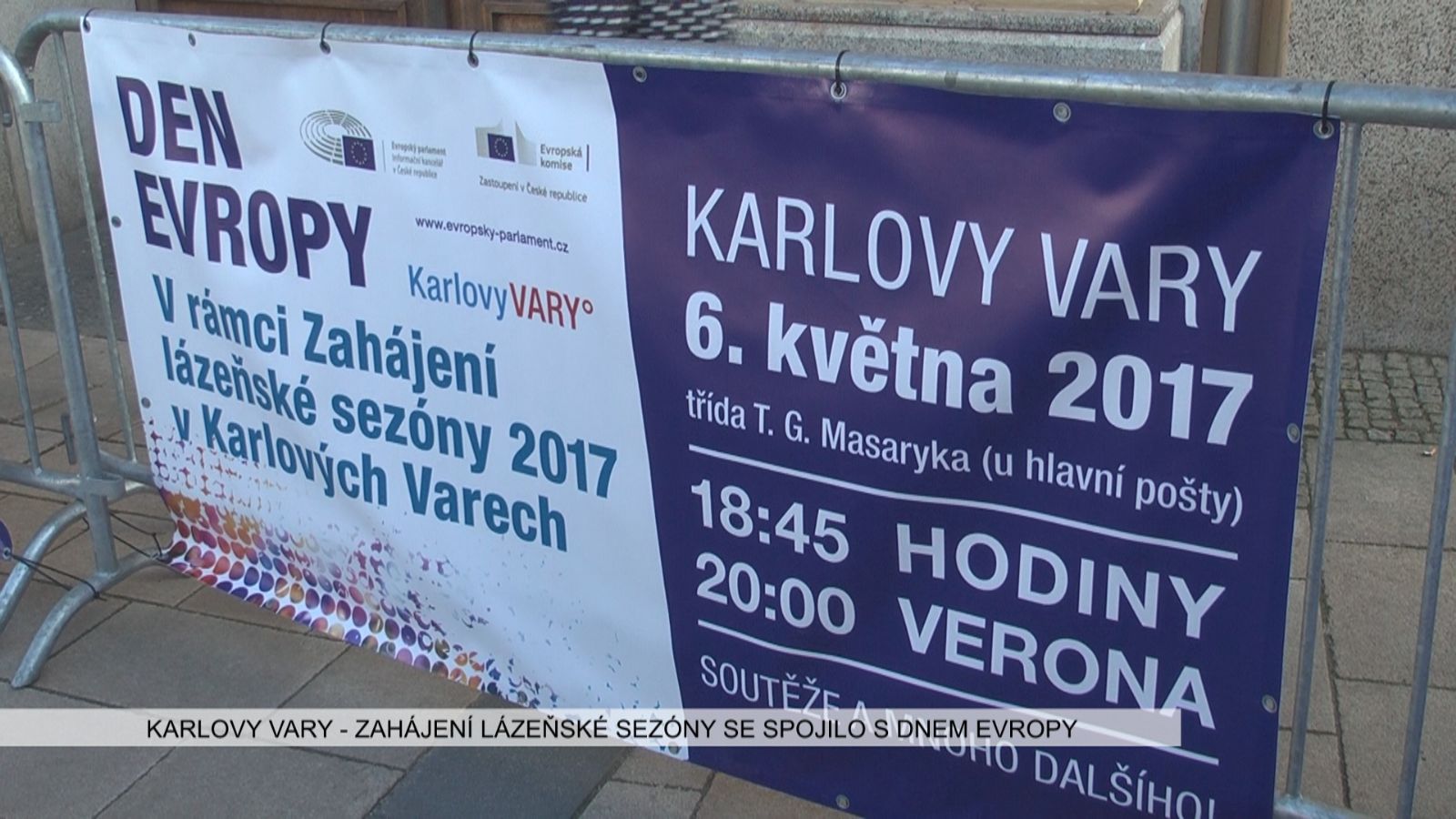 Karlovy Vary: Zahájení lázeňské sezóny se spojilo s Dnem Evropy (TV Západ)