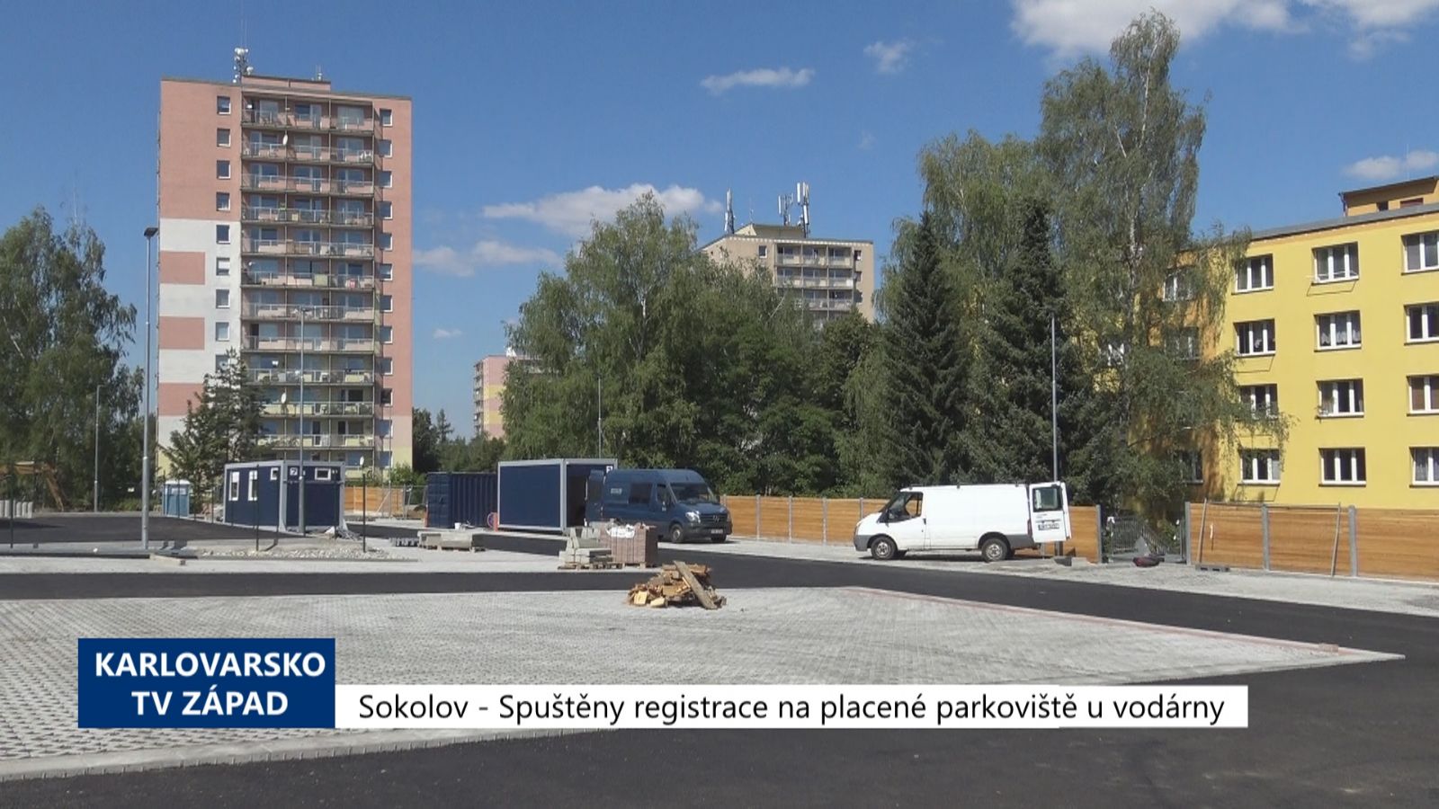 Sokolov: Spuštěny registrace na placené parkoviště u vodárny (TV Západ)