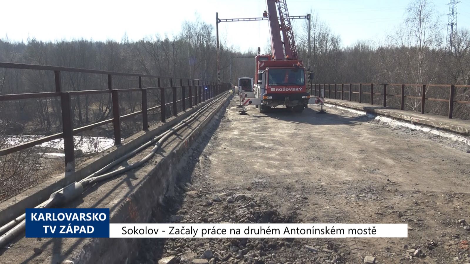 Sokolov: Začaly práce na druhém Antonínském mostě (TV Západ)