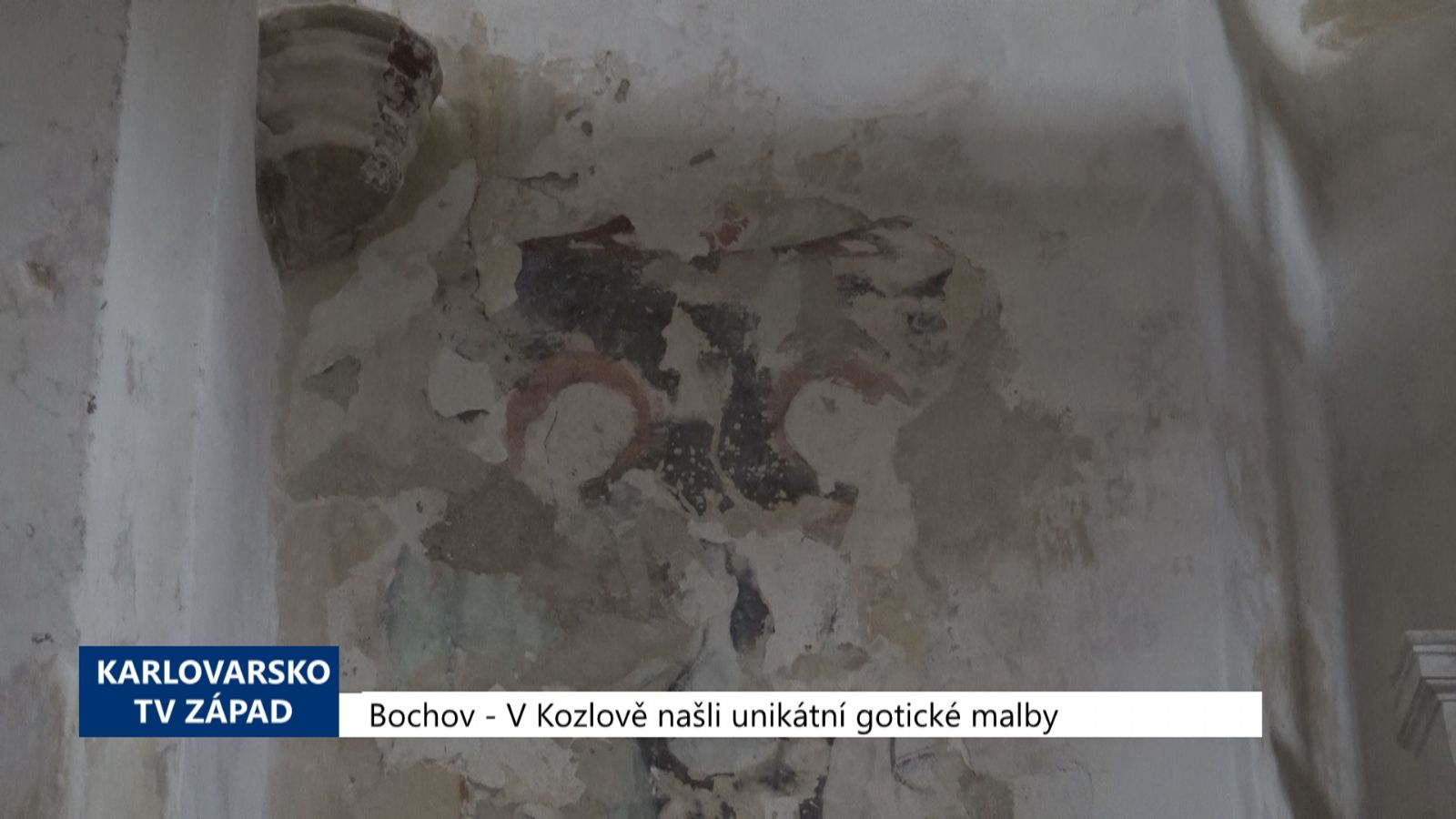 Bochov: V Kozlově našli unikátní gotické malby (TV Západ)