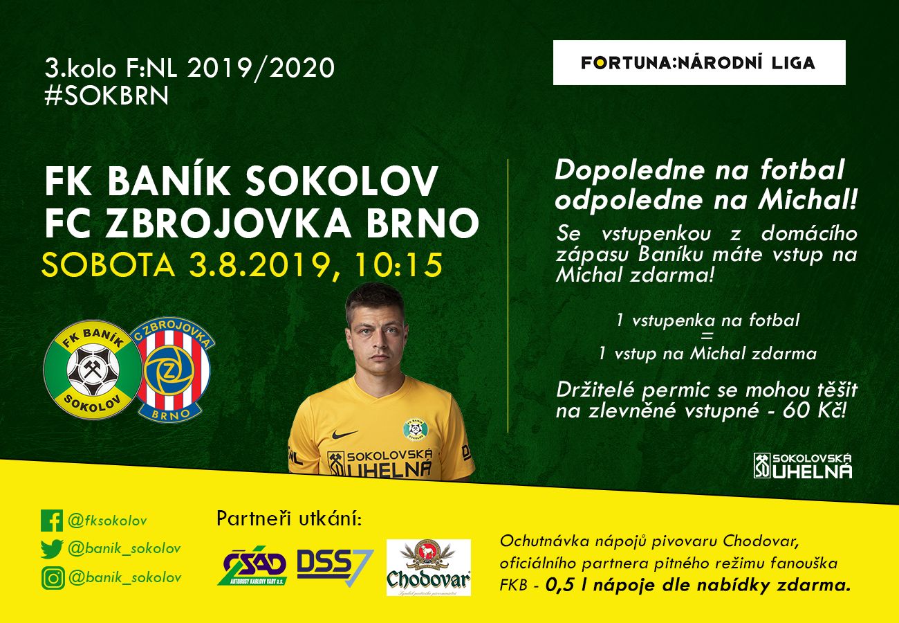 Sokolov: Baník se doma utká se Zbrojovkou Brno