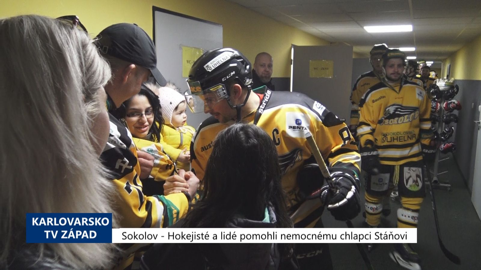 Sokolov: Hokejisté a lidé pomohli nemocnému chlapci Stáňovi (TV Západ)